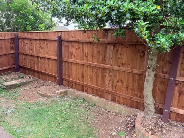 Open Boarded Fencing installation example 3